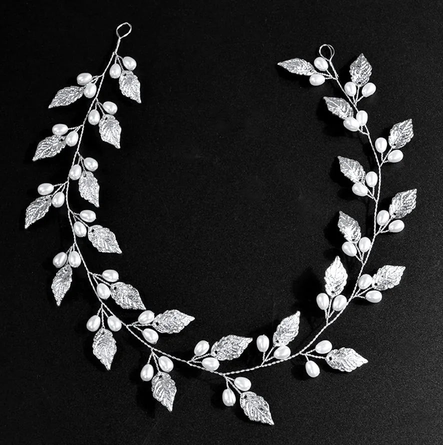 Wedding Hair Accessories - Pearl Bridal Hair Vine - Available in Silver, Vintage Rose Gold and Yellow Gold