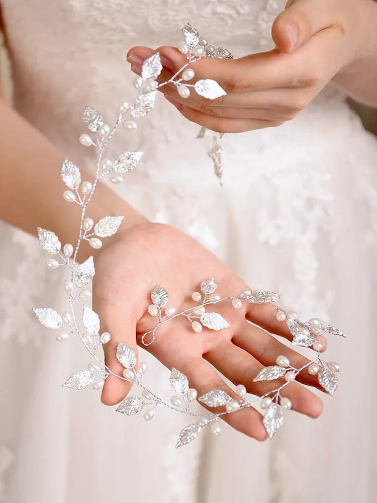 Wedding Hair Accessories - Pearl Bridal Hair Vine - Available in Silver, Vintage Rose Gold and Yellow Gold