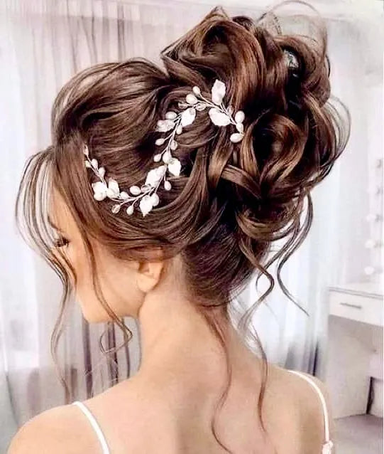 Wedding Hair Accessories - Pearl Bridal Hair Vine - Available in Silver, Vintage Rose Gold and Yellow Gold