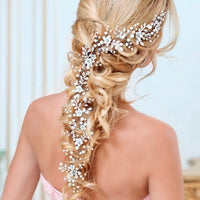 Wedding Hair Accessories - Pearl and Crystal Bridal Hair Vine - Available in Silver, Rose Gold and Yellow Gold