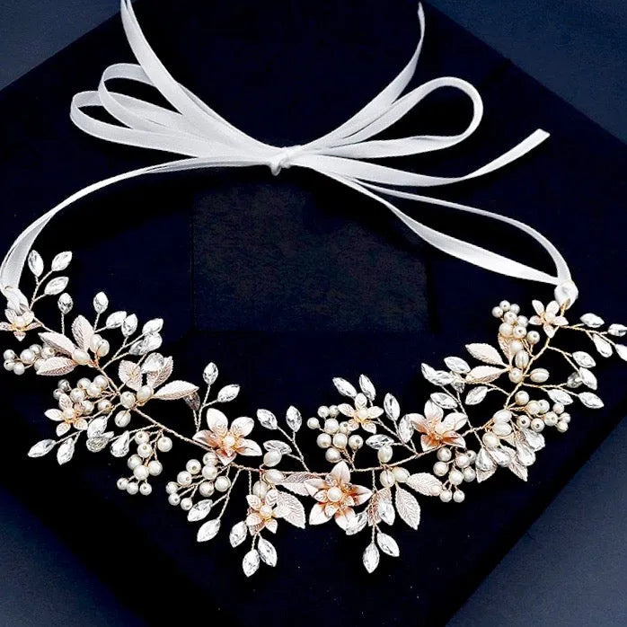 Wedding Hairpiece - Pearl Bridal Headband / Hair Vine  display picture 1