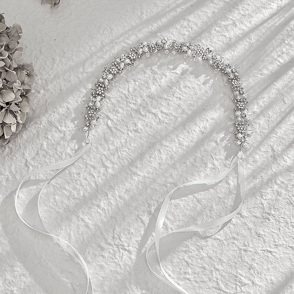 Wedding Hair Accessories - Pearl and Crystal Bridal Headband