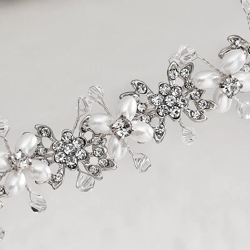 Wedding Hair Accessories - Pearl and Crystal Bridal Headband