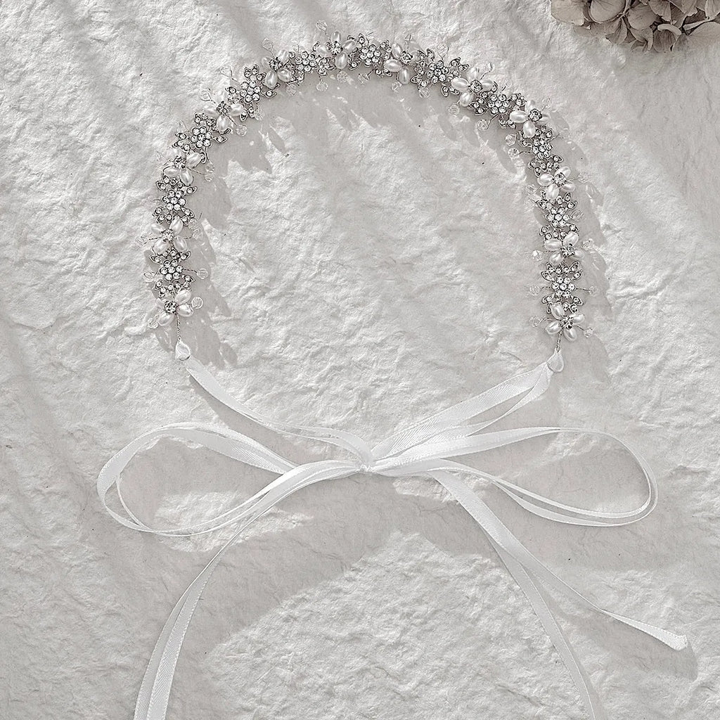 Wedding Hair Accessories - Pearl and Crystal Bridal Headband