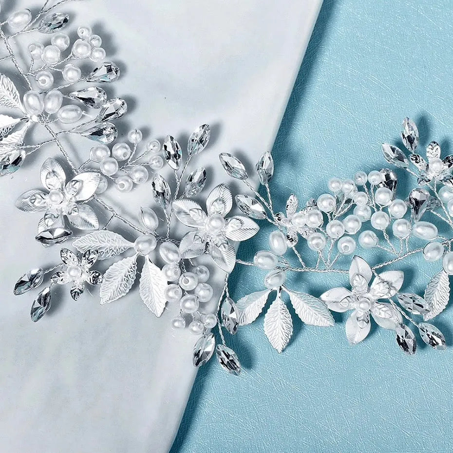 Wedding Hair Accessories - Crystal Bridal Headband / Hair Vine - Available in Silver and Gold
