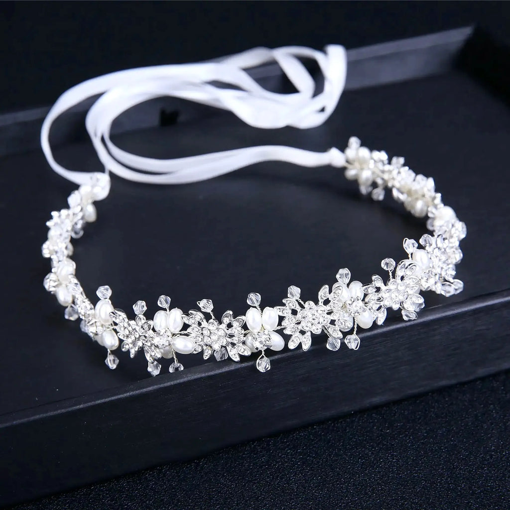 Wedding Hair Accessories - Pearl and Crystal Bridal Headband