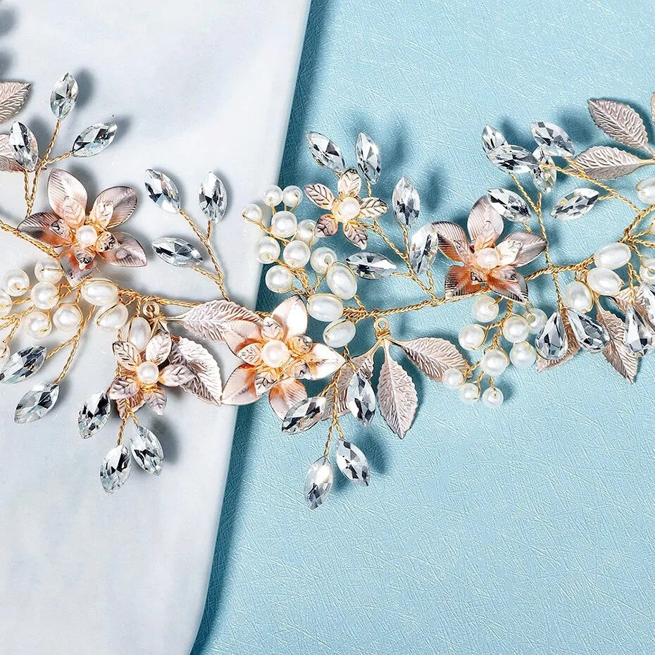 Wedding Hair Accessories - Crystal Bridal Headband / Hair Vine - Available in Silver and Gold