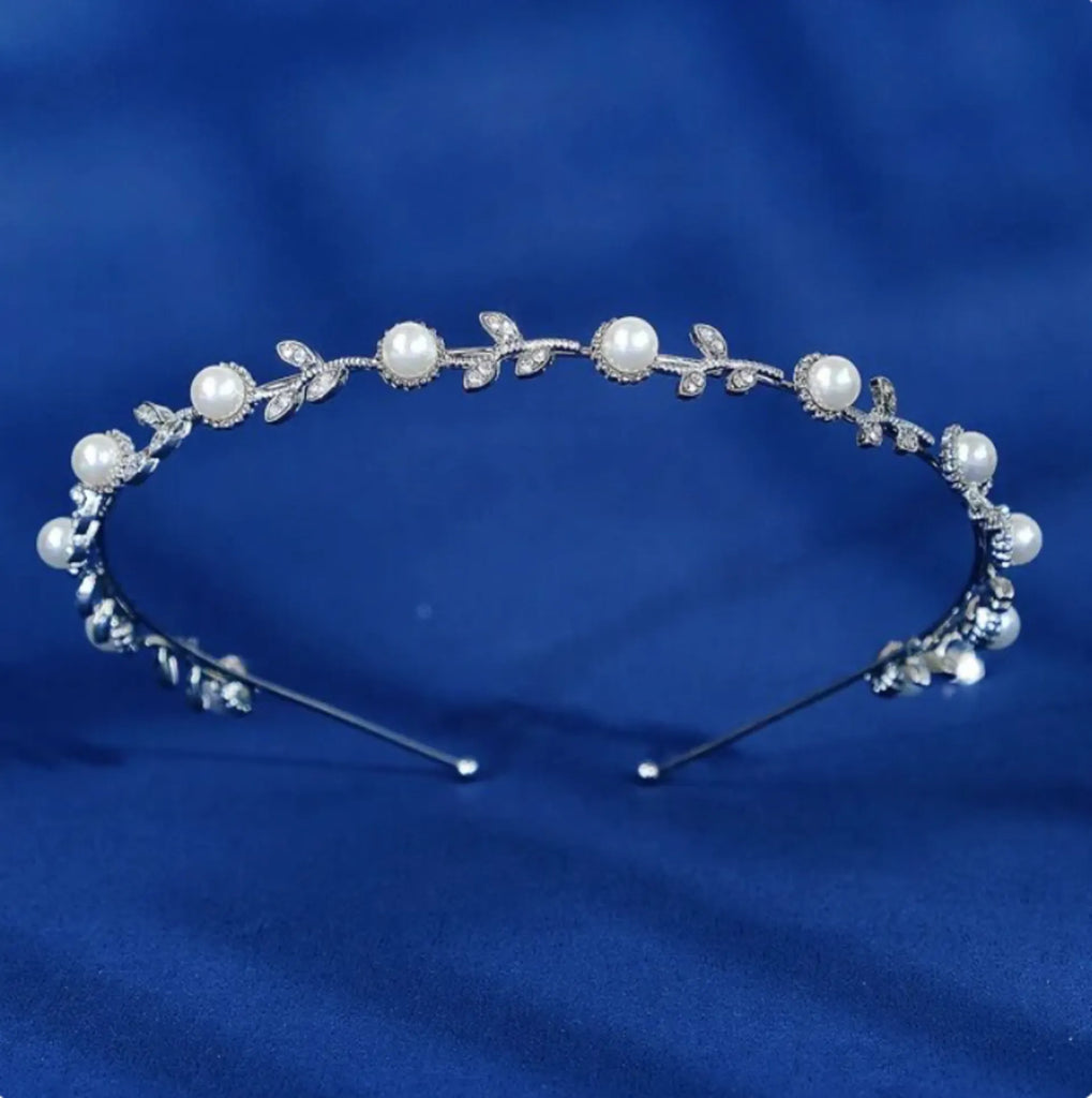 Wedding Hair Accessories - Pearl and Crystal Bridal Headband