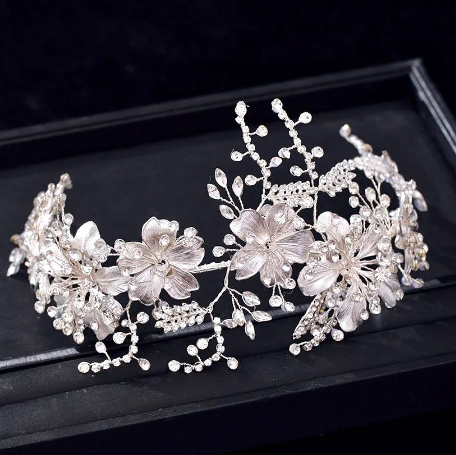 Wedding Hair Accessories - Pearl and Crystal Bridal Headband - Available in Gold and S