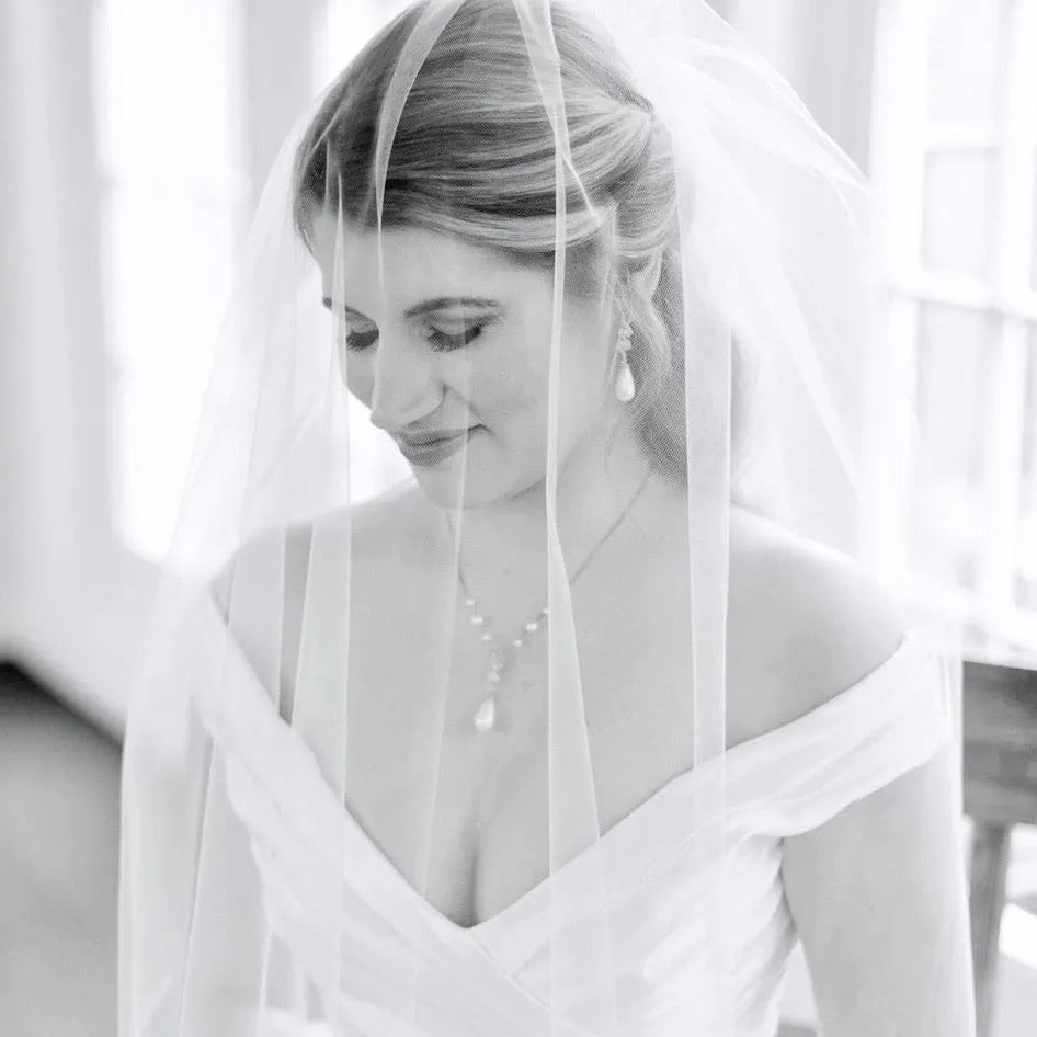 Pearl Wedding Jewelry - Pearl and Cubic Zirconia Bridal Jewelry Set