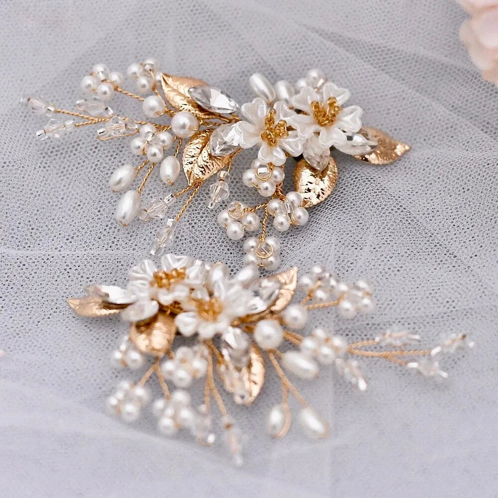 Wedding Accessories - Pearl and Crystal Bridal Shoe Clips
