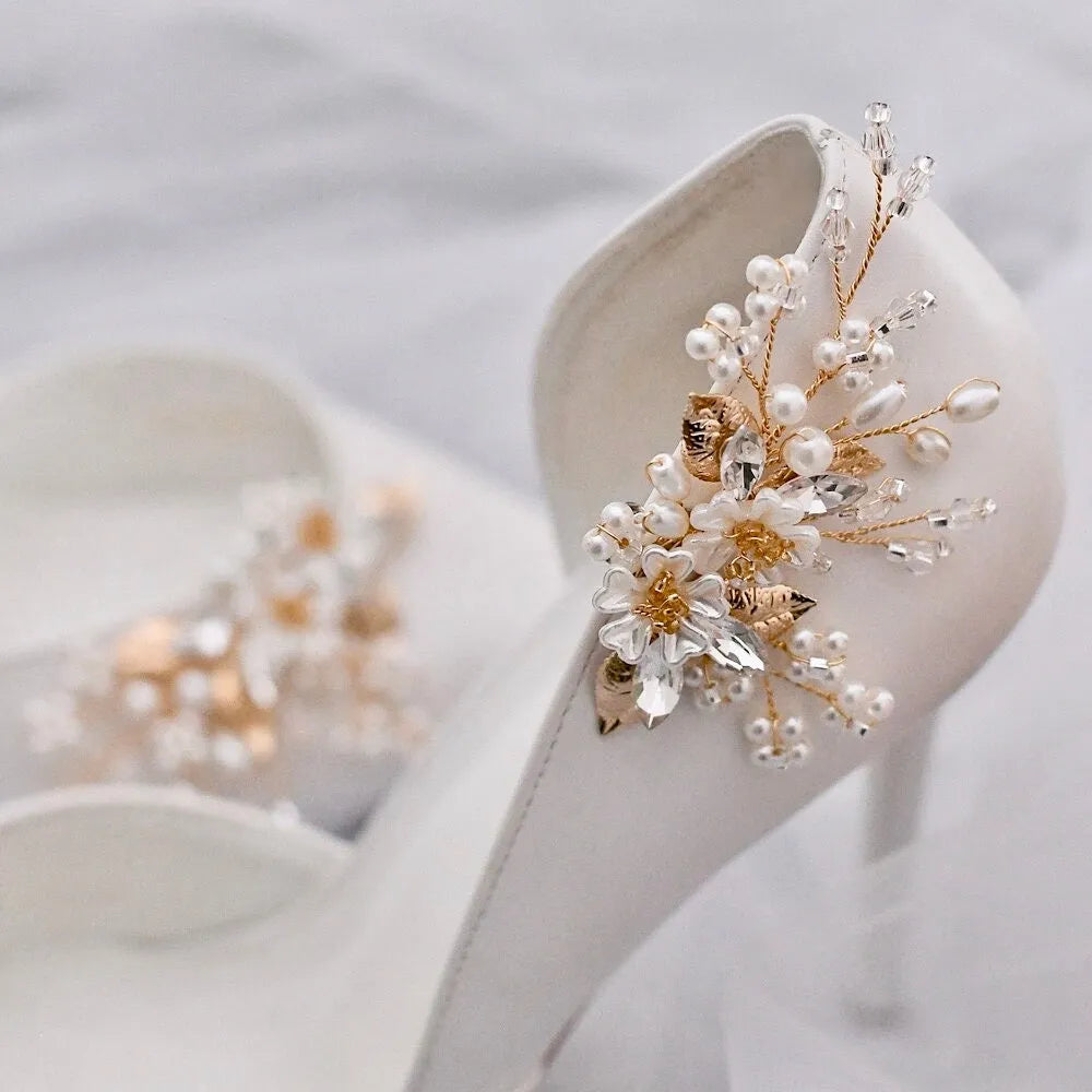 Wedding Accessories - Pearl and Crystal Bridal Shoe Clips