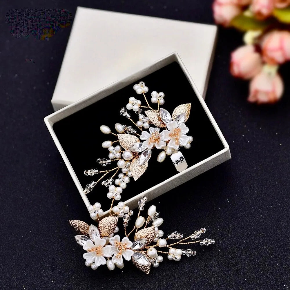 Wedding Accessories - Pearl and Crystal Bridal Shoe Clips