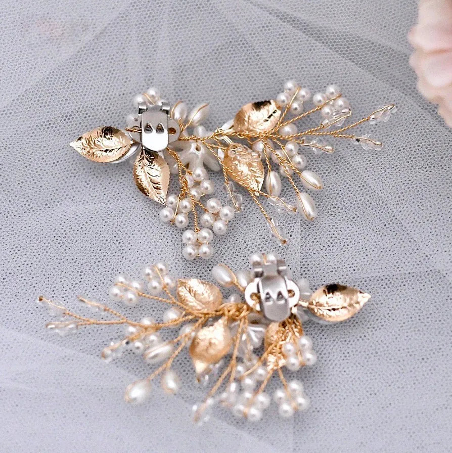 Wedding Accessories - Pearl and Crystal Bridal Shoe Clips