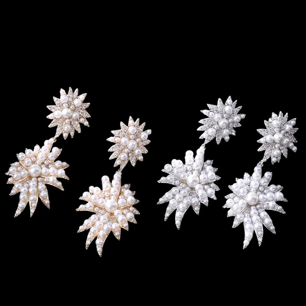 Wedding Jewelry - Pearl Bridal Earrings - Available in Gold and Silver