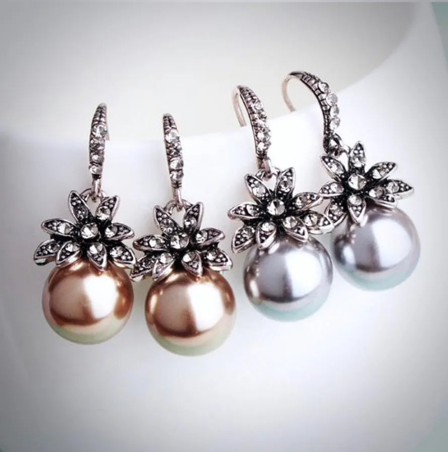 Bridal Party Gifts - Pearl Bridesmaids Earrings - More Colors Available