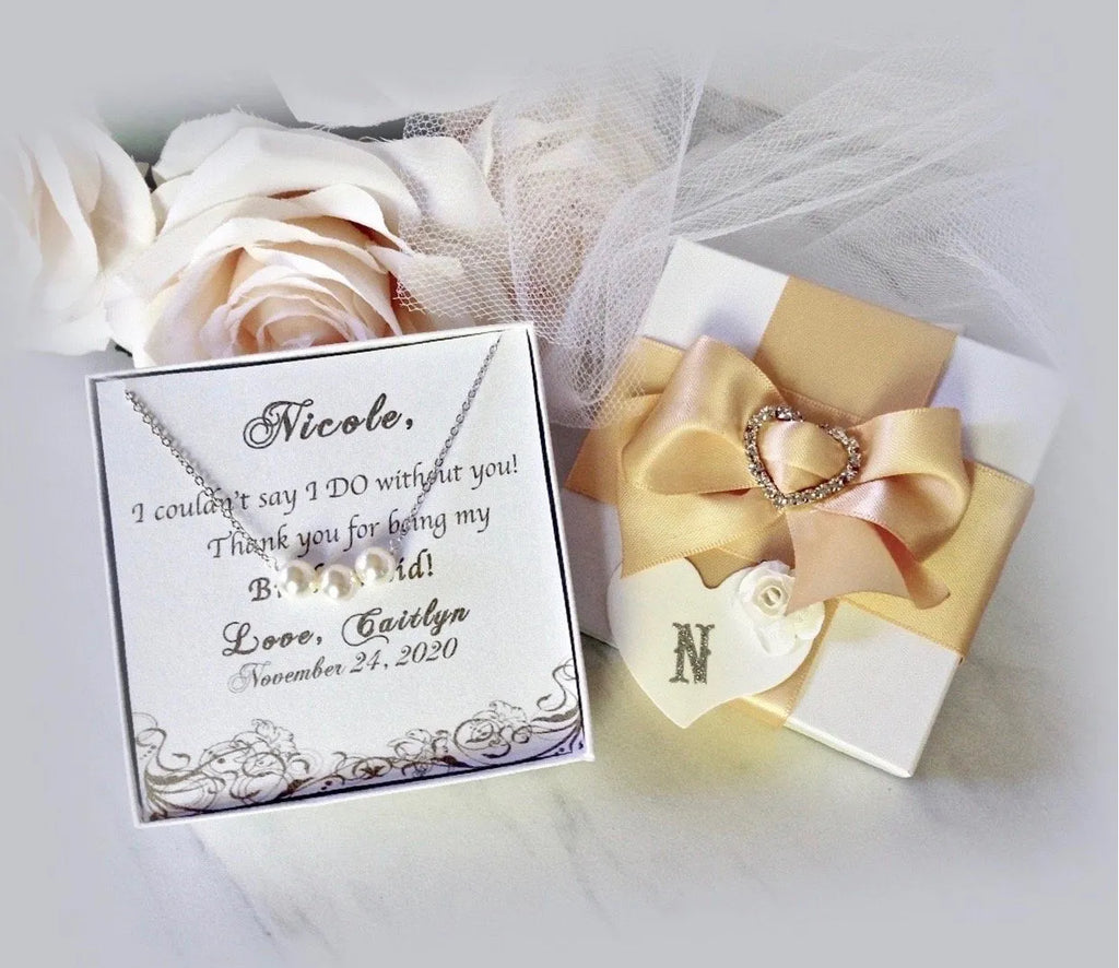 Wedding Accessories -Personalized Bridal Party Jewelry Gift Box - More Colors Available