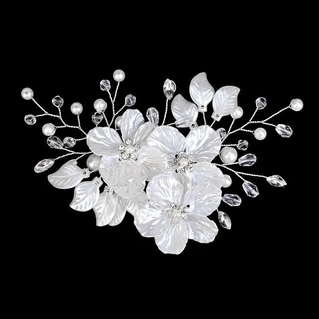 Wedding Hair Accessories - Floral Bridal Hair Clip/Vine - Available in Silver and Gold