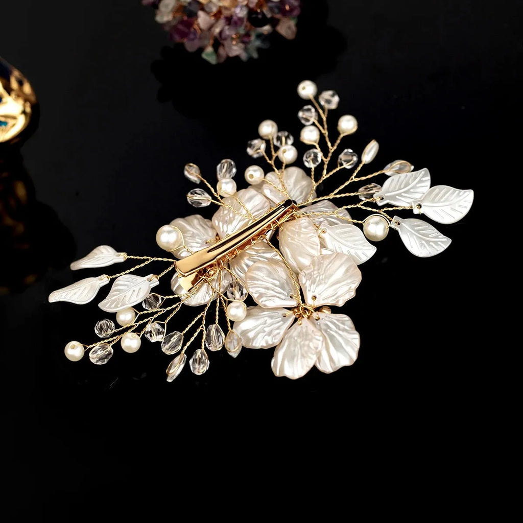 Wedding Hair Accessories - Floral Bridal Hair Clip/Vine - Available in Silver and Gold