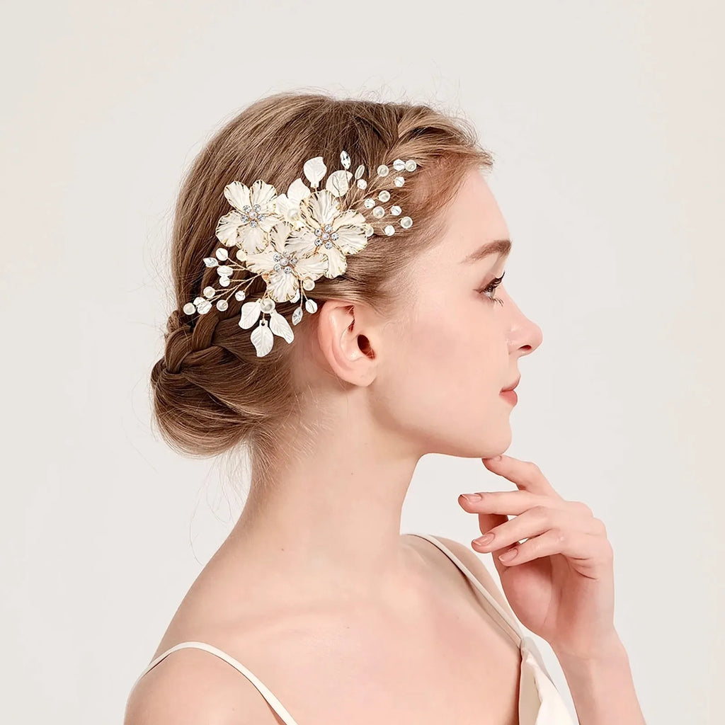 Wedding Hair Accessories - Floral Bridal Hair Clip/Vine