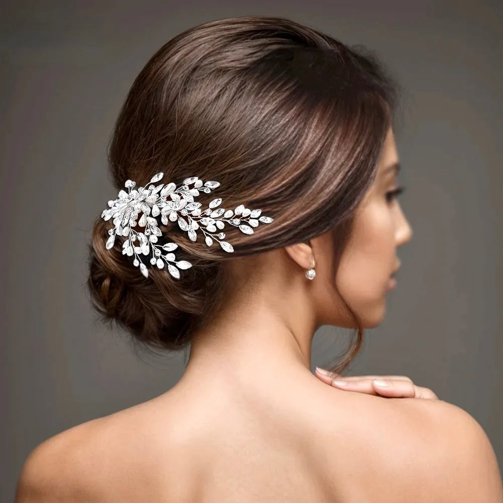 Wedding Hair Accessories - Pearl and Crystal Bridal Hair Comb
