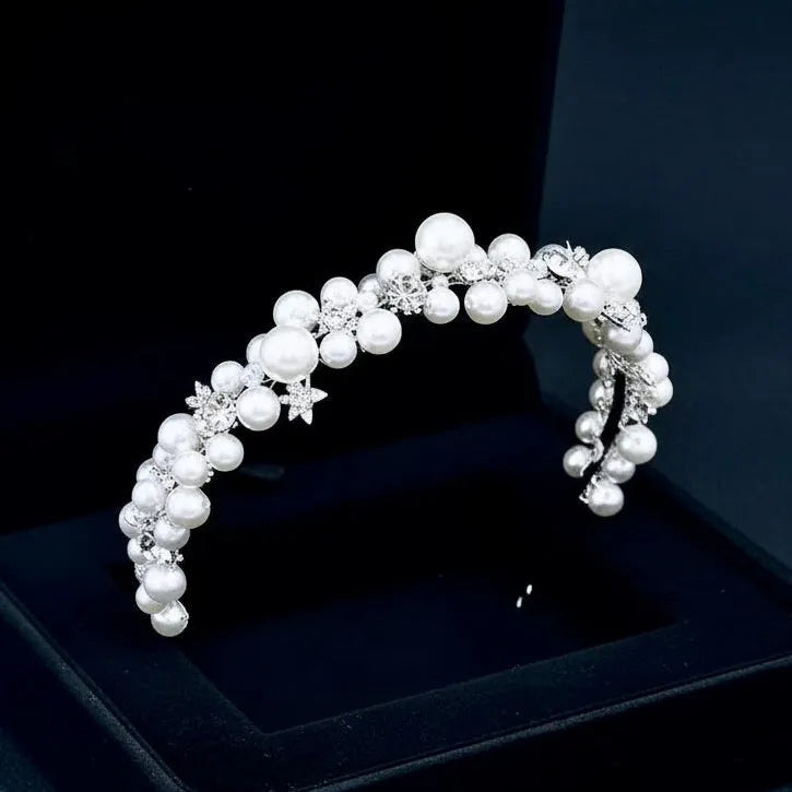 Wedding Hair Accessories - Pearl and Crystal Bridal Headband