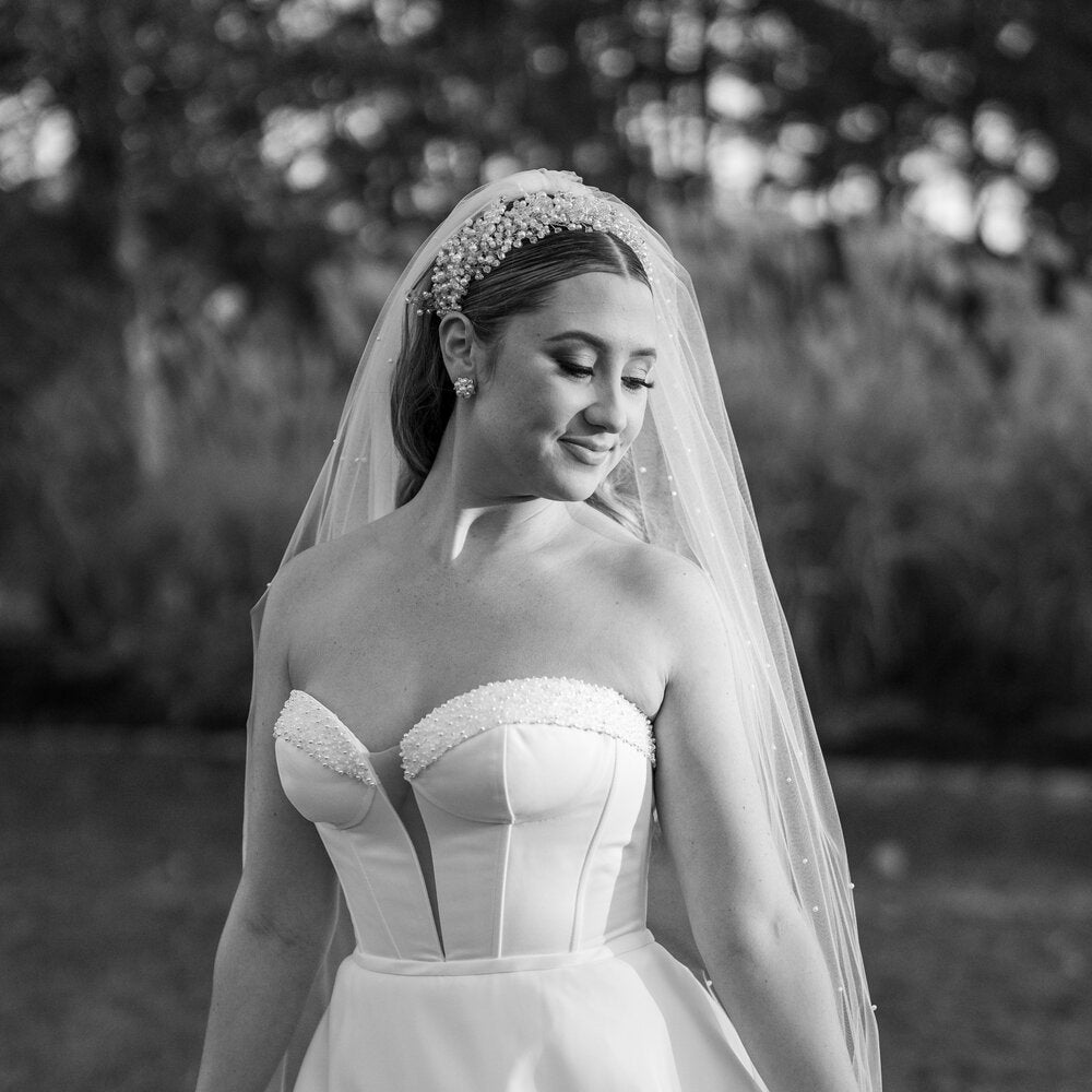 Wedding Hair Accessories - Silver Pearl and Crystal Bridal Headband