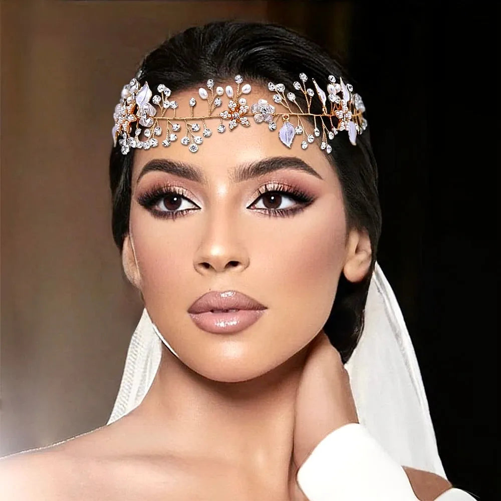 Wedding Hair Accessories - Pearl and Crystal Bridal Long Hair Vine - Available in Silver, Rose Gold and Yellow Gold