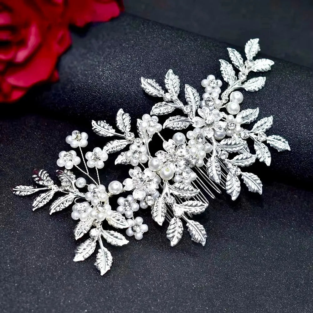 Wedding Hair Accessories - Pearl Bridal Hair Comb - Available in Silver and Gold