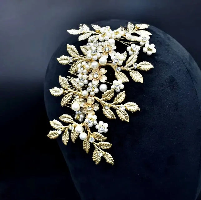 Wedding Hair Accessories - Pearl Bridal Hair Comb - Available in Silver and Gold