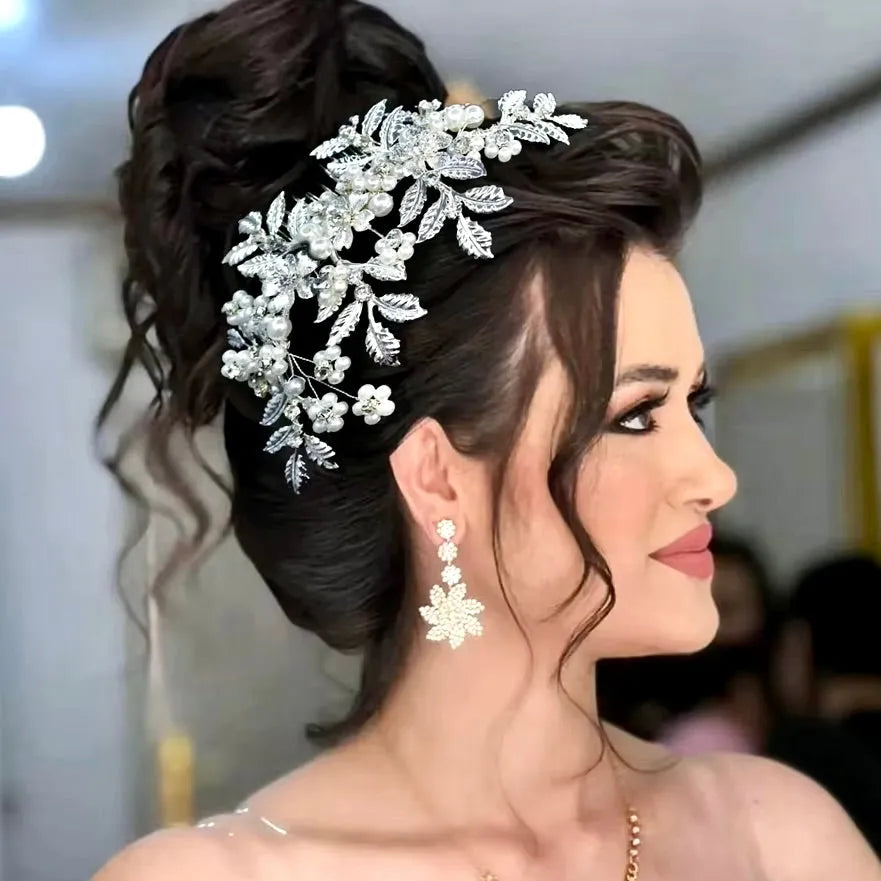 Wedding Hair Accessories - Pearl Bridal Hair Comb - Available in Silver and Gold