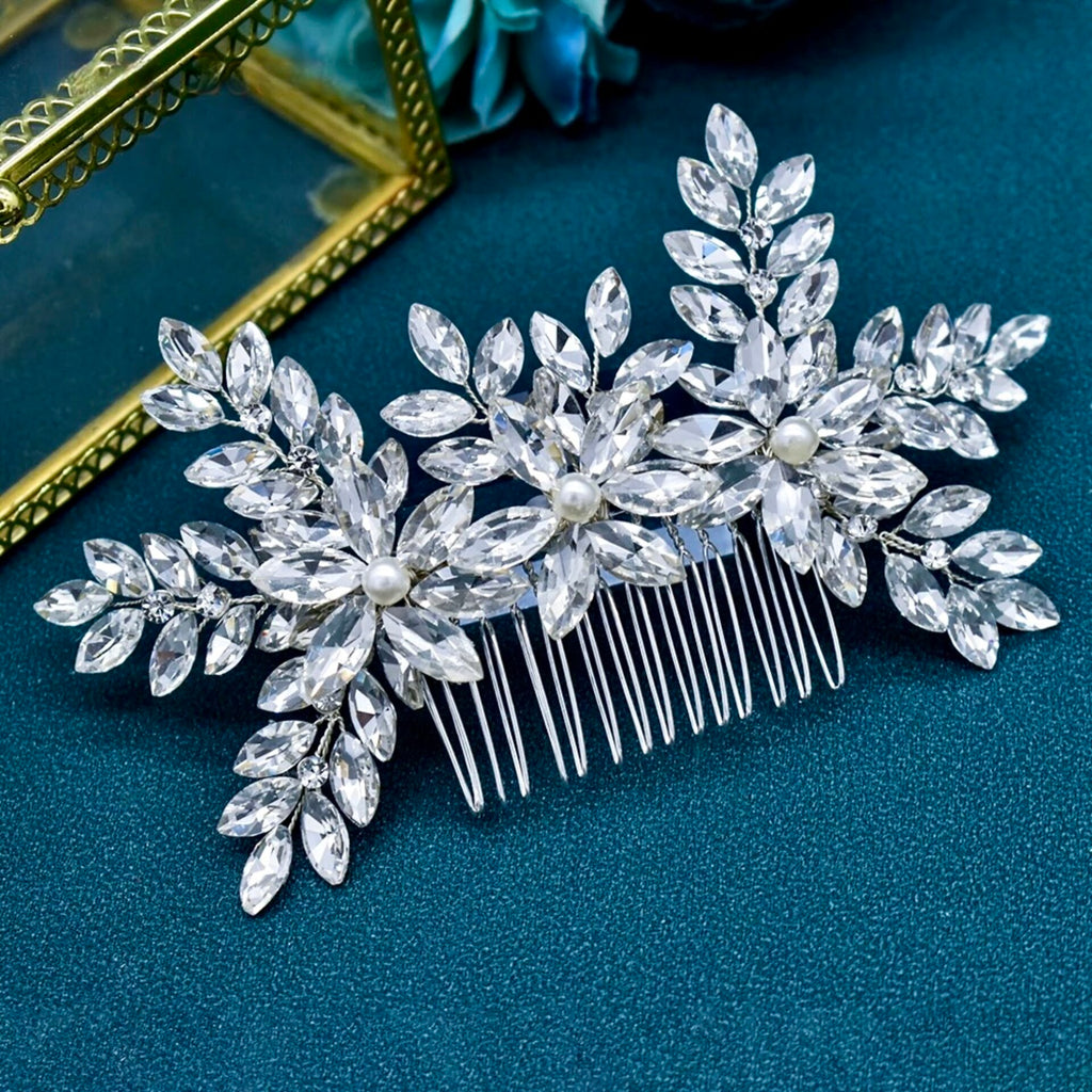 Wedding Hair Accessories - Pearl and Crystal Bridal Hair Comb