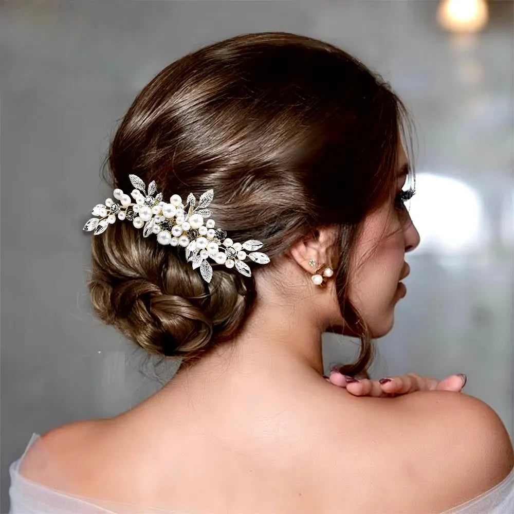 Wedding Hair Accessories - Pearl and Crystal Bridal Hair Comb