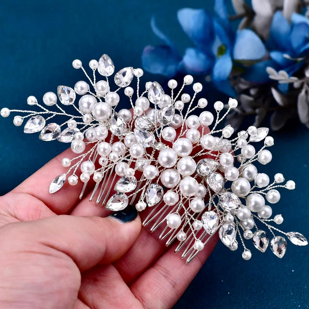 Wedding Hair Accessories - Pearl and Crystal Bridal Hair Comb