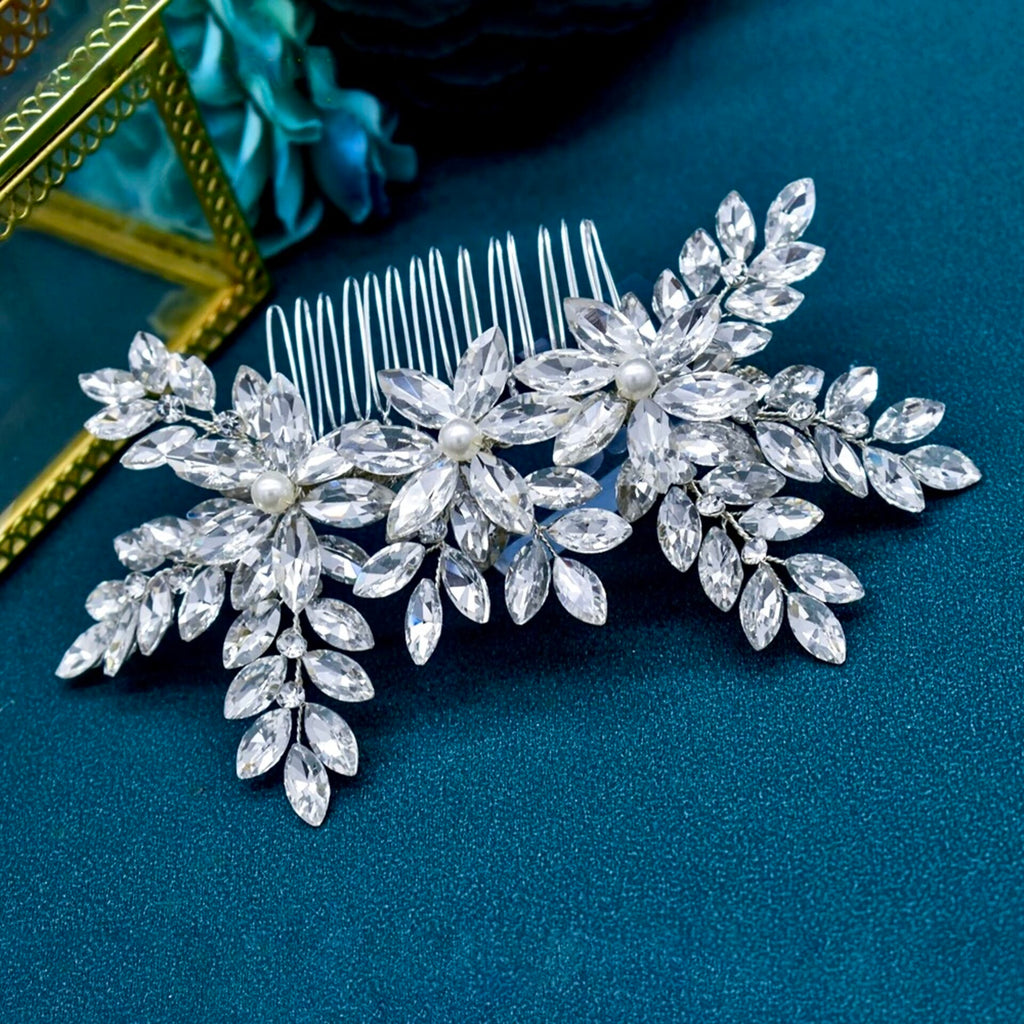 Wedding Hair Accessories - Pearl and Crystal Bridal Hair Comb