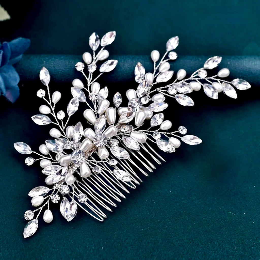 Wedding Hair Accessories - Pearl and Crystal Bridal Hair Comb