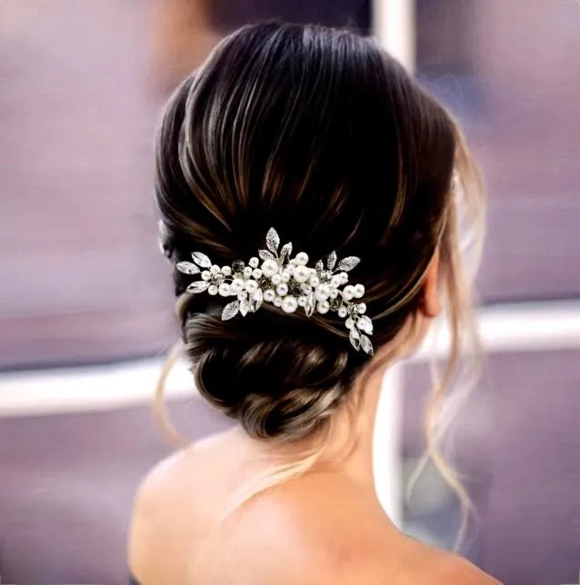 Wedding Hair Accessories - Pearl and Crystal Bridal Hair Comb