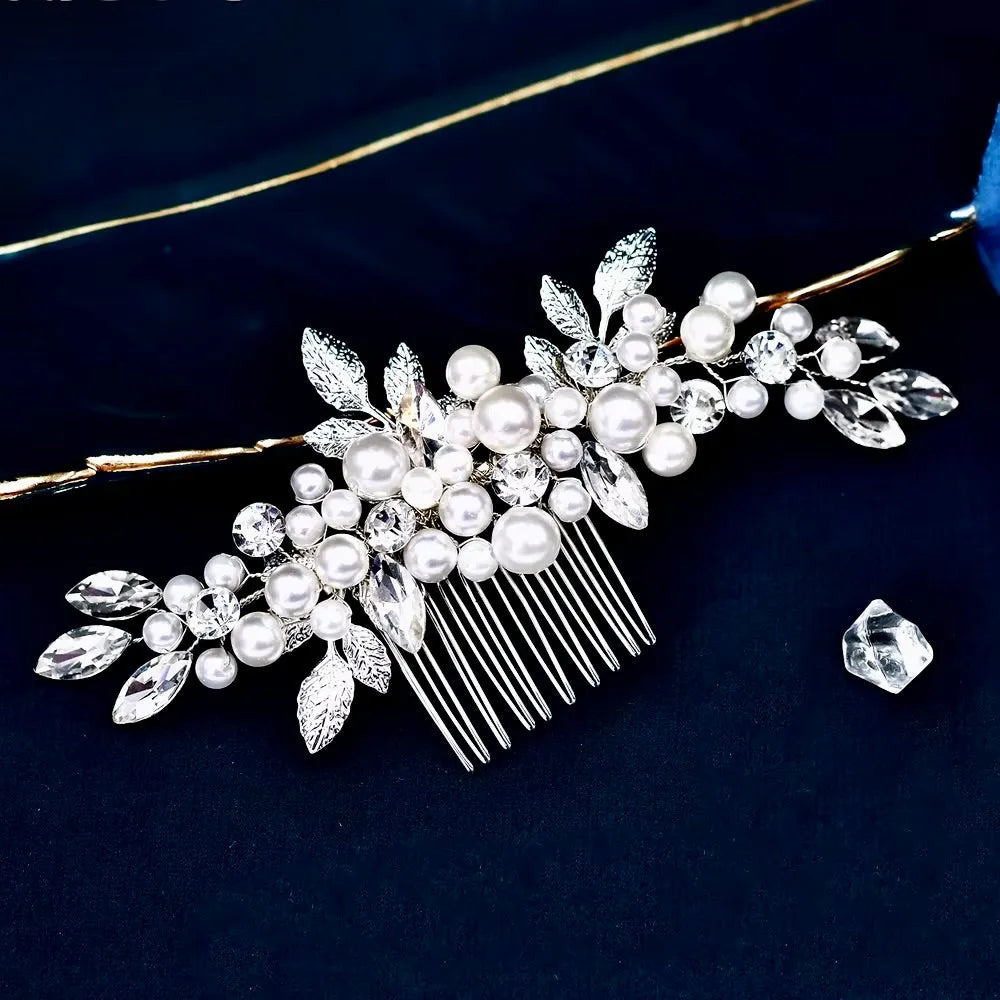 Wedding Hair Accessories - Pearl and Crystal Bridal Hair Comb