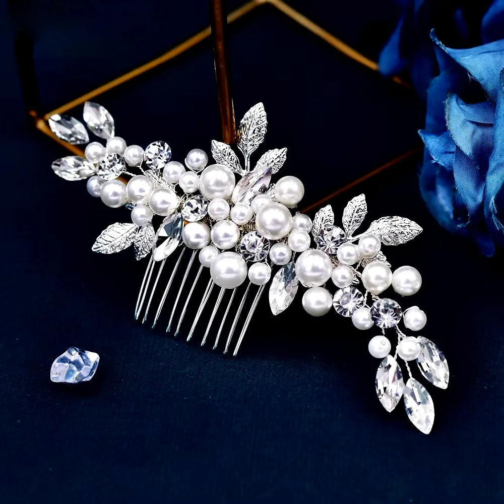 Wedding Hair Accessories - Pearl and Crystal Bridal Hair Comb