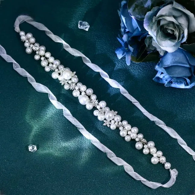 Wedding Hair Accessories - Pearl and Crystal Bridal Headband