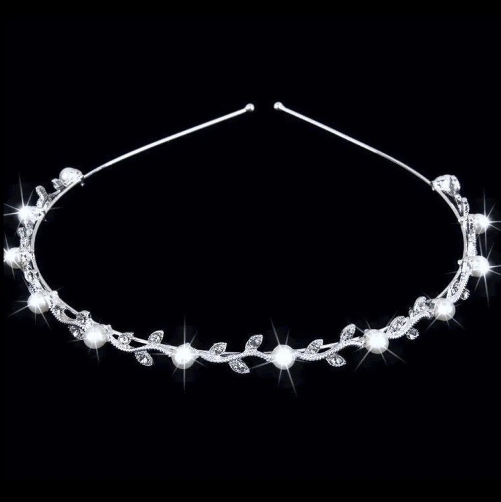 Wedding Hair Accessories - Pearl and Crystal Bridal Headband