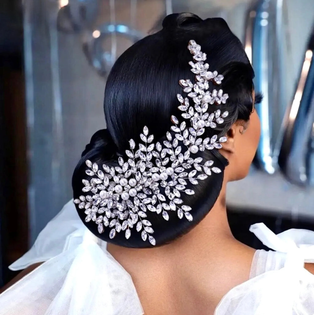 Wedding Hair Accessories - Pearl and Crystal Bridal Headband - Available in Silver and Gold