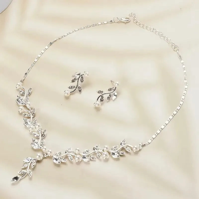 Pearl Wedding Jewelry - Pearl and Crystal Bridal Jewelry Set