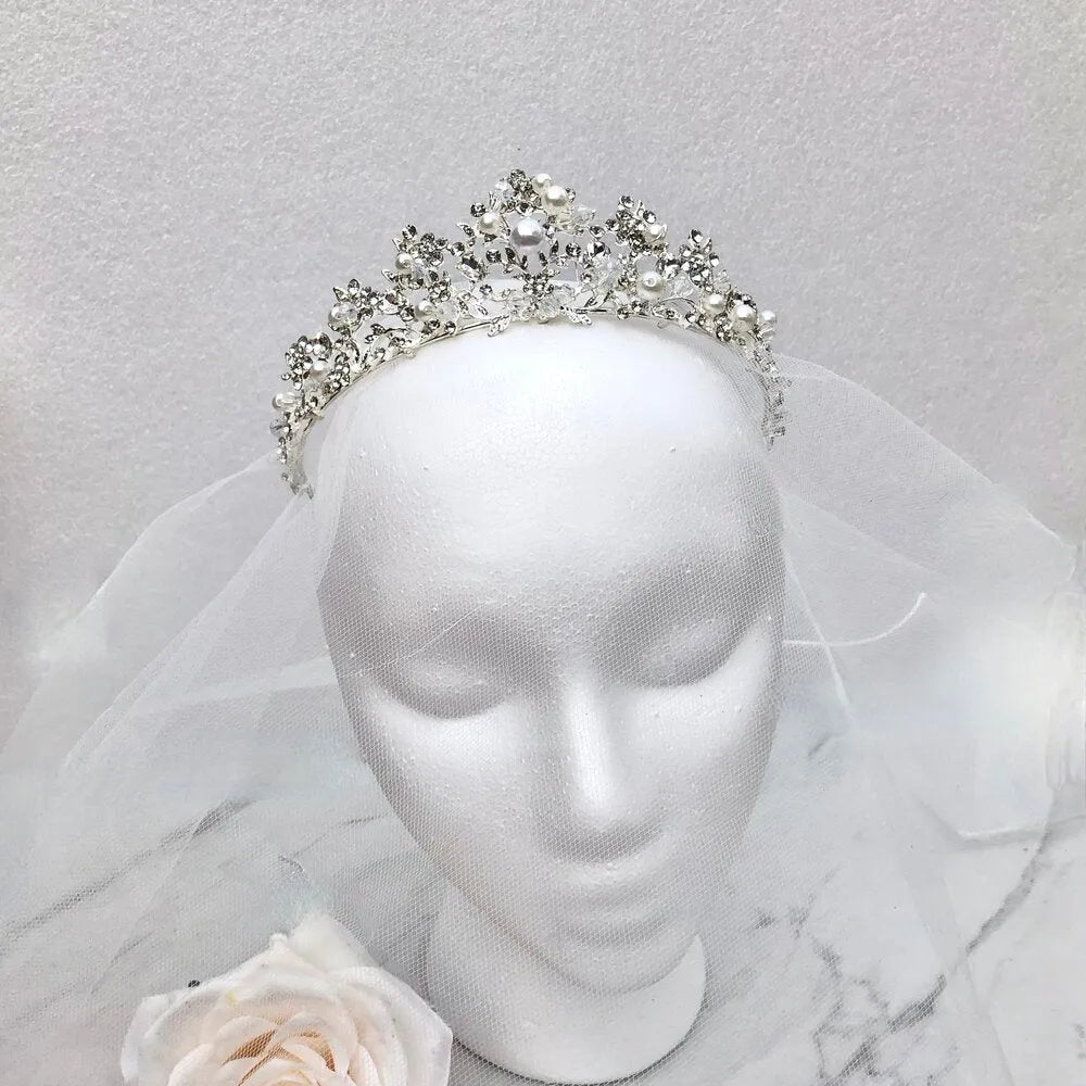 Wedding Hair Accessories - Pearl and Crystal Wedding Tiara