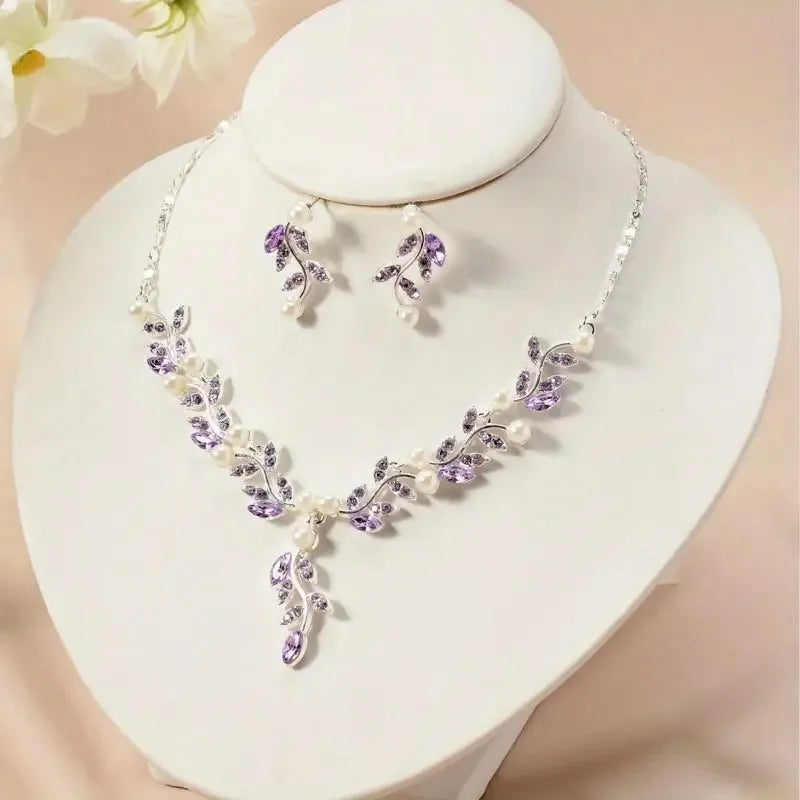 Pearl Wedding Jewelry - Pearl and Crystal Bridal Jewelry Set