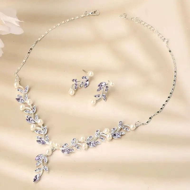 Pearl Wedding Jewelry - Pearl and Crystal Bridal Jewelry Set