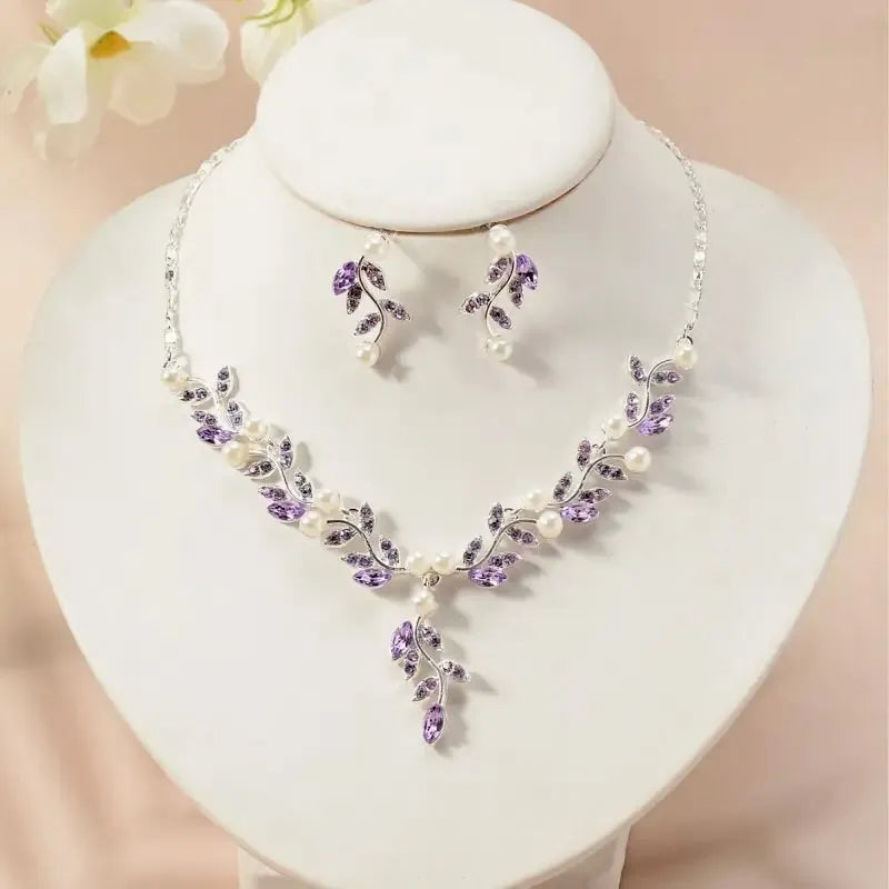 Pearl Wedding Jewelry - Pearl and Crystal Bridal Jewelry Set