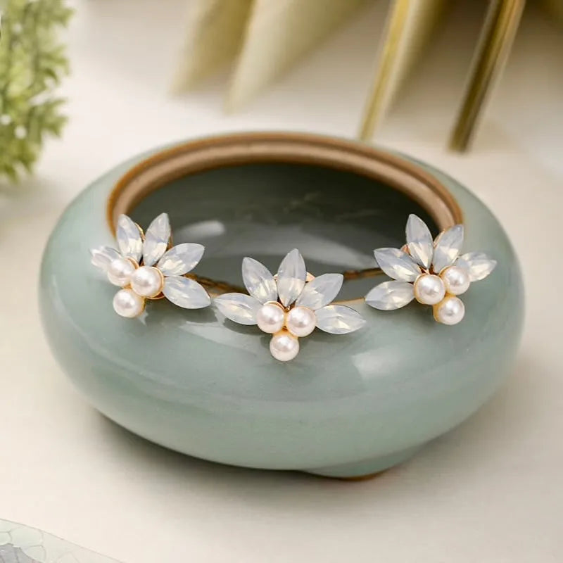 Pearl and Opal Bridal Hair Pins