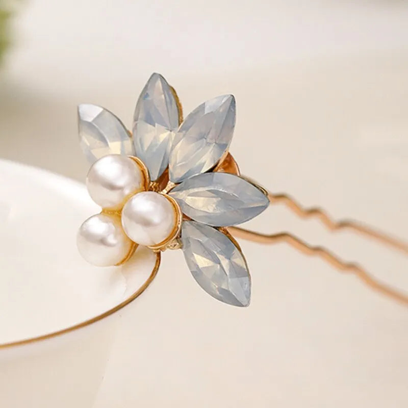 Wedding Hair Accessories -  Pearl and Opal Bridal Hair Pins