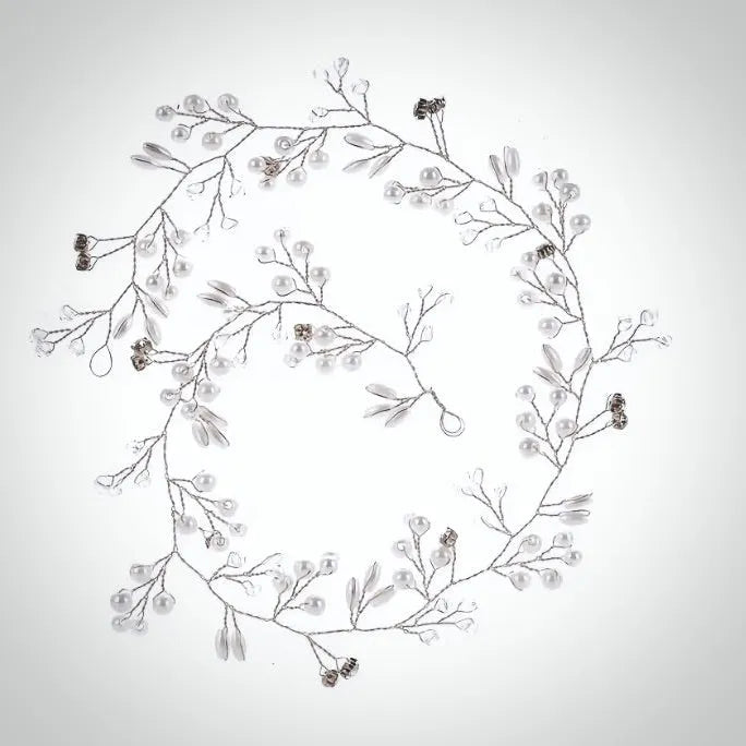 Wedding Hair Accessories - Pearl and Crystal Bridal Hair Vine - Available in Silver, Rose Gold and Yellow Gold
